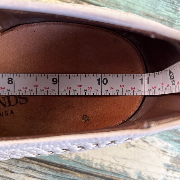 Allen Edmonds Seville Oxfords Mens 8.5 EEE White Basket Weave Leather Dress Shoe main image 4